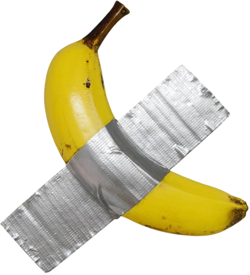 Banana duct-taped to the wall